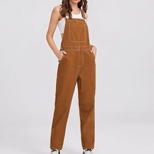 Brown Denim Overalls